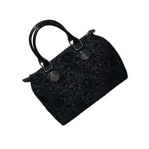 Black floral Tassel Suede Embroidery Pattern Handbag